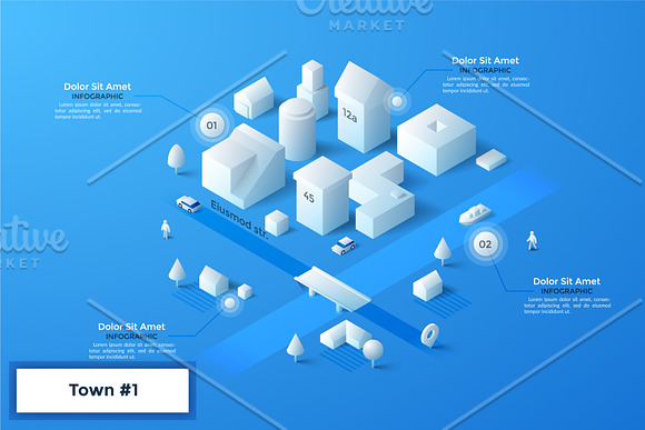 White Isometric City Builder in Objects - product preview 6