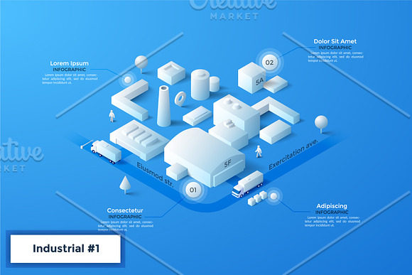 White Isometric City Builder in Objects - product preview 8
