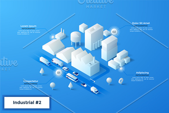 White Isometric City Builder in Objects - product preview 9