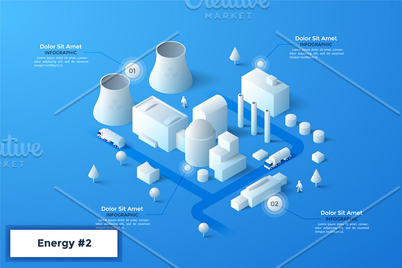 White Isometric City Builder in Objects - product preview 11