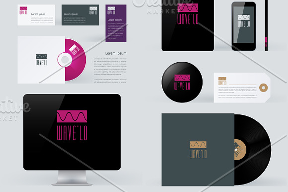 Stationery, Branding Mock-Up templat in Branding Mockups - product preview 1