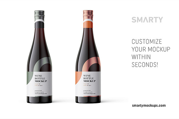 Wine bottle mockup in Product Mockups - product preview 2