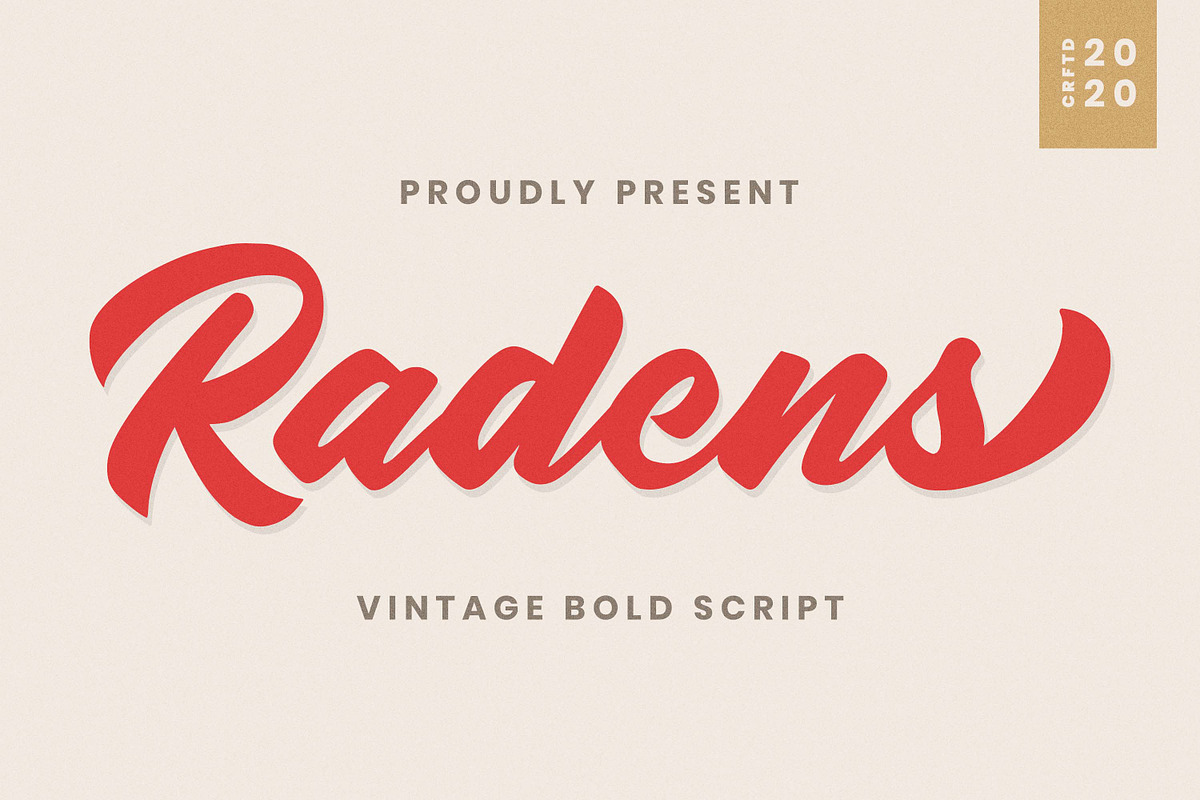 Radens - Vintage Bold Script in Script Fonts - product preview 8