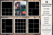 11x14 Photo Collage Template Pack 1