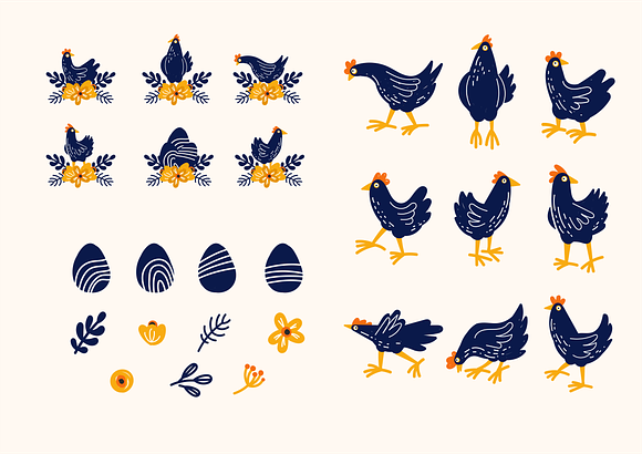 Cute Doodle Rooster Illustrator in Illustrations - product preview 6