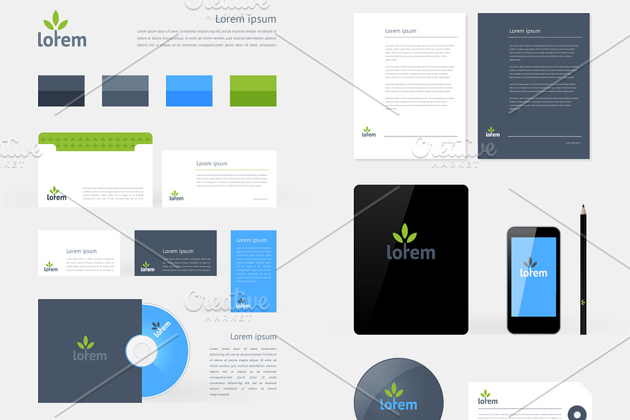 Stationery Branding Mock-Up template in Branding Mockups - product preview 8