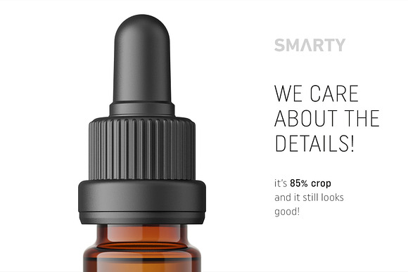 Amber dropper bottle mockup 5ml in Product Mockups - product preview 3