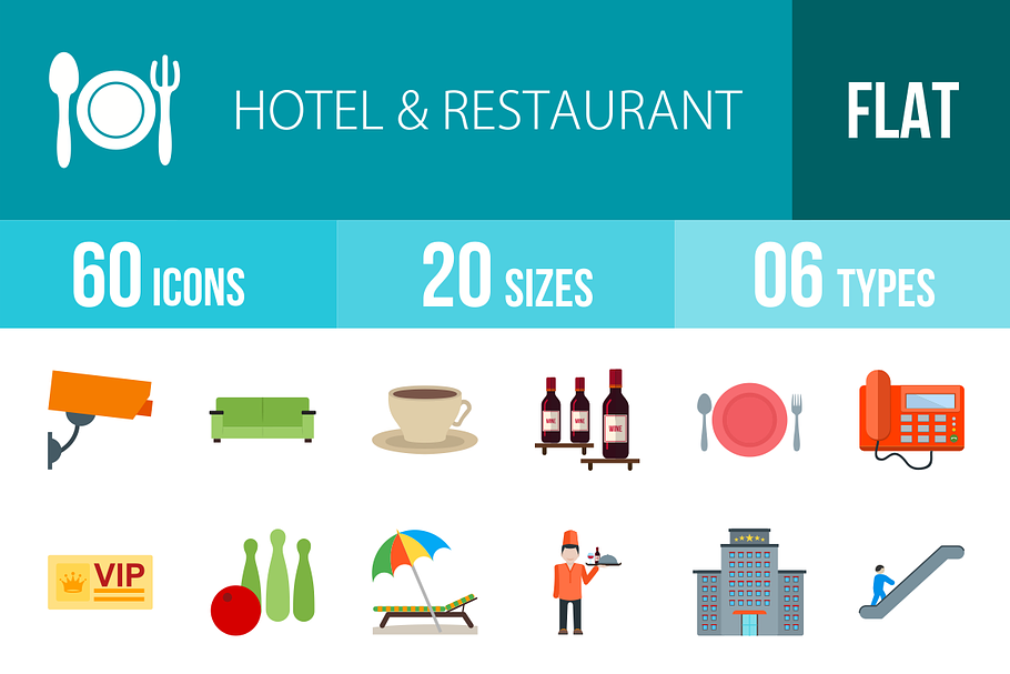 60 Hotel&Restaurant Flat Multicolor