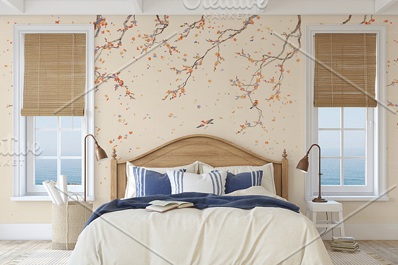 Coastal Home. Bedroom. in Print Mockups - product preview 5