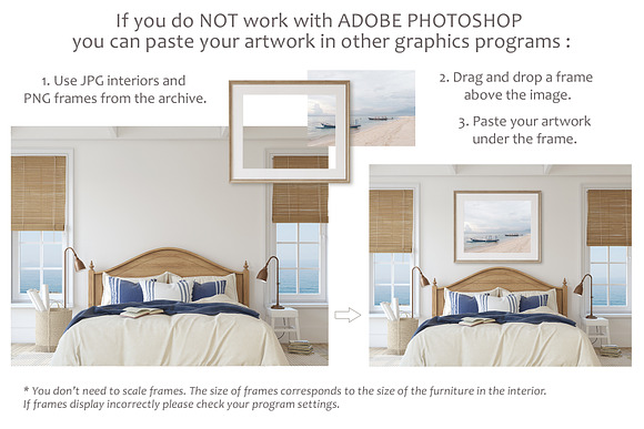 Coastal Home. Bedroom. in Print Mockups - product preview 6