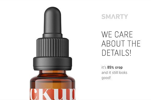 Amber dropper bottle mockup 15ml in Product Mockups - product preview 3