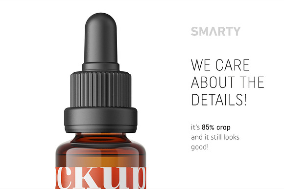 Amber dropper bottle mockup 20ml in Product Mockups - product preview 3