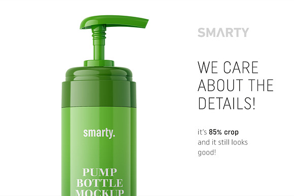 Pump glossy bottle mockup in Product Mockups - product preview 3