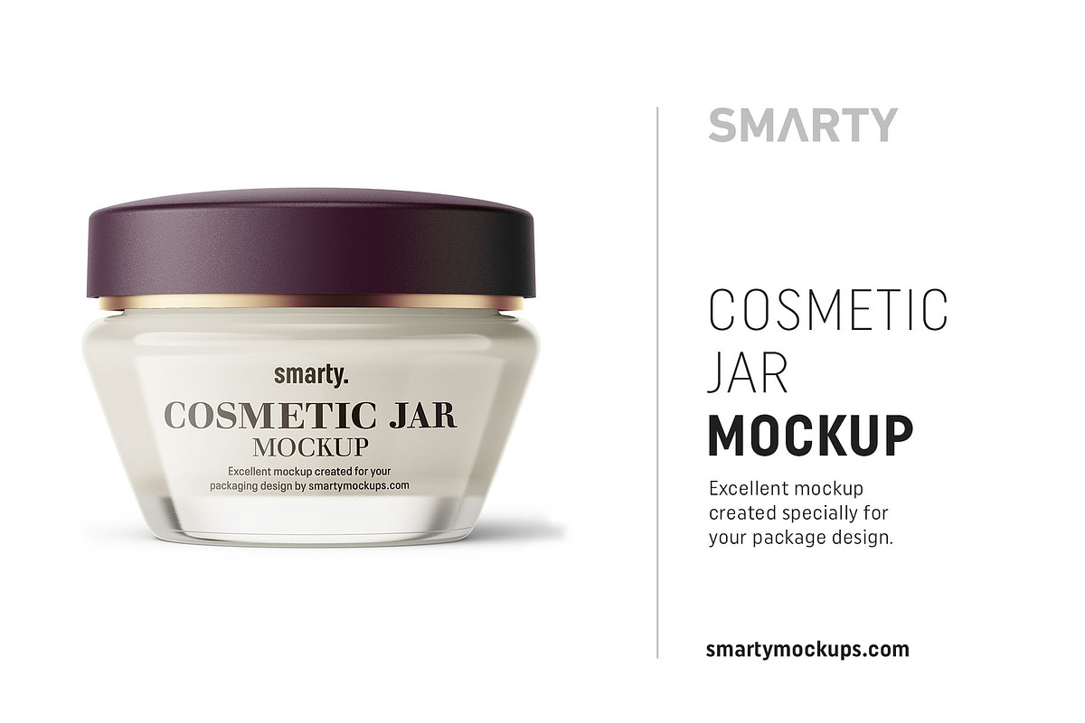 Transparent glass jar mockup in Product Mockups - product preview 8