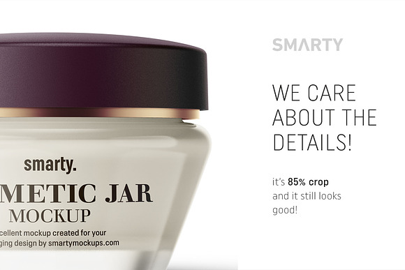 Transparent glass jar mockup in Product Mockups - product preview 3