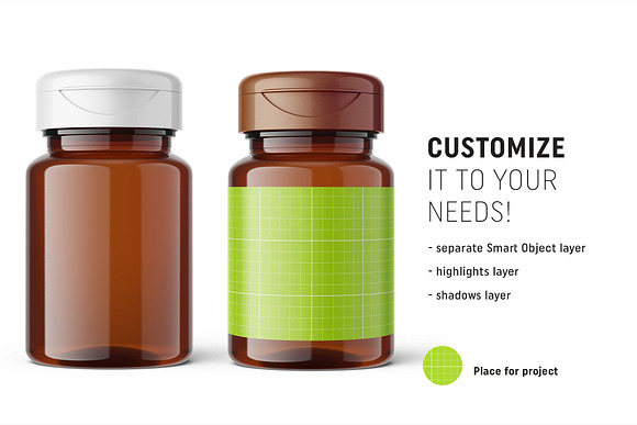 Amber jar mockup in Product Mockups - product preview 1