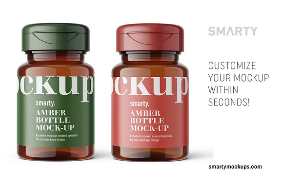 Amber jar mockup in Product Mockups - product preview 2