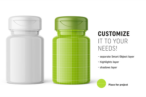 Glossy jar mockup in Product Mockups - product preview 1