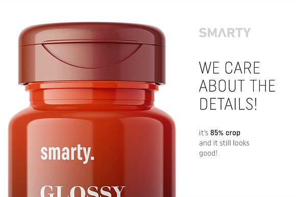 Glossy jar mockup in Product Mockups - product preview 3
