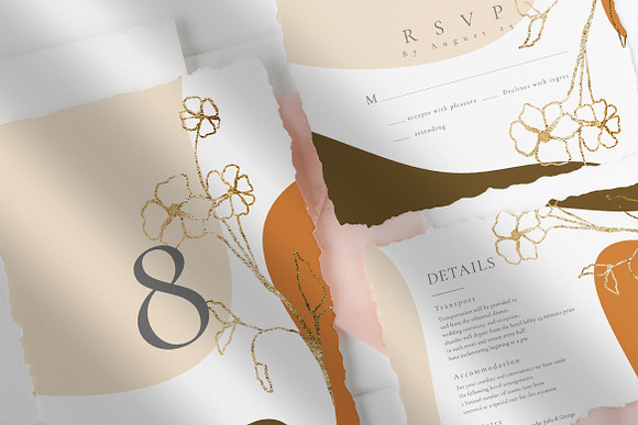 Modern Abstract Wedding Suite in Wedding Templates - product preview 4