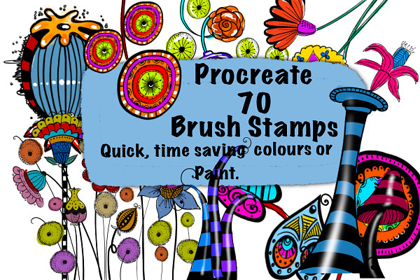 70 Procreate Creative Brush Stamps