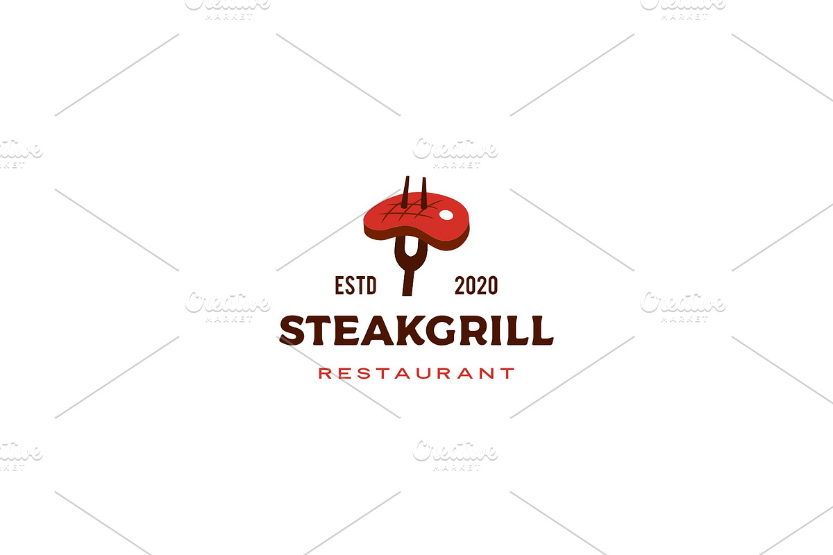 sausage fork logo vector icon in Logo Templates - product preview 8