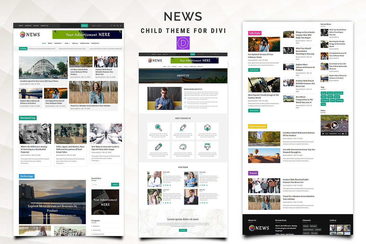 News Divi Child Theme in WordPress Blog Themes - product preview 8
