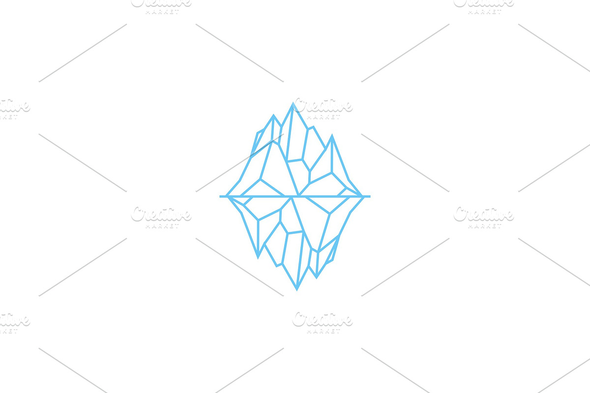 iceberg logo geometric line outline in Logo Templates - product preview 8