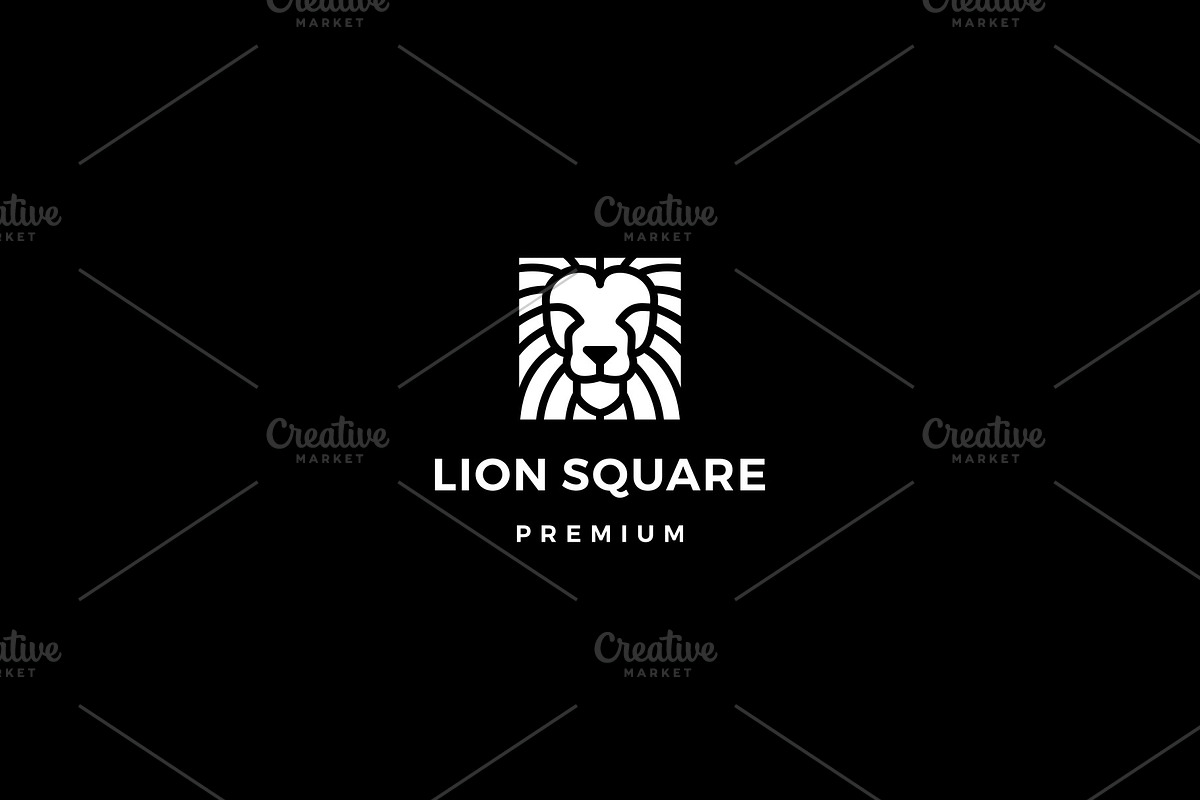 lion square logo vector icon in Logo Templates - product preview 8