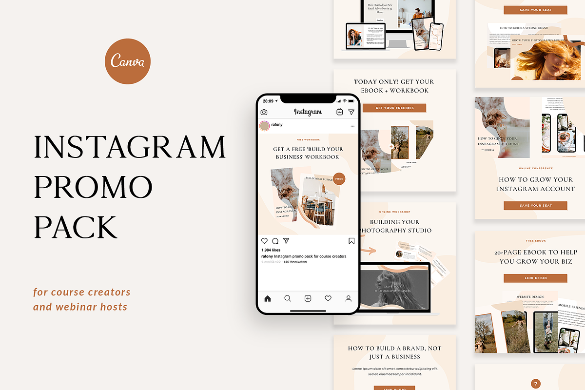 Instagram Pack for Course Creators in Instagram Templates - product preview 8