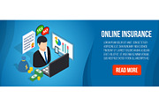 Online insurance concept banner