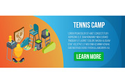 Tennis camp concept banner
