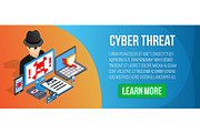 Cyber threat concept banner