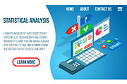 Statistical analysis concept banner,