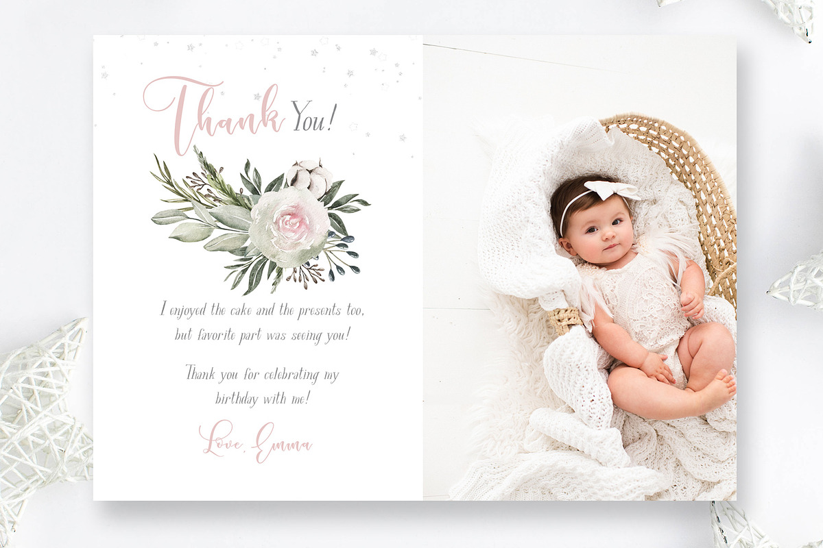 Birthday Thank You Card in Postcard Templates - product preview 8