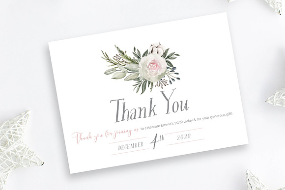 Birthday Thank You Card in Postcard Templates - product preview 1