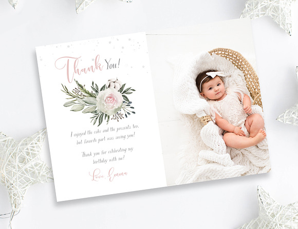 Birthday Thank You Card in Postcard Templates - product preview 2