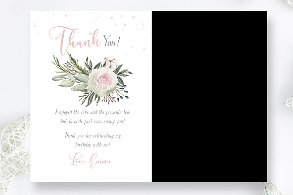 Birthday Thank You Card in Postcard Templates - product preview 3