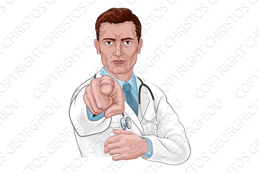 Doctor Wants or Needs You Pointing in Illustrations - product preview 8