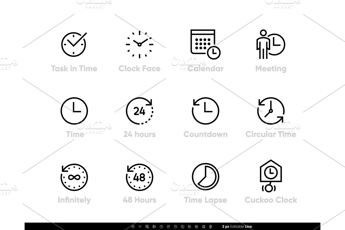 Time, Task, Clock, Calendar, Meeting in Objects - product preview 8