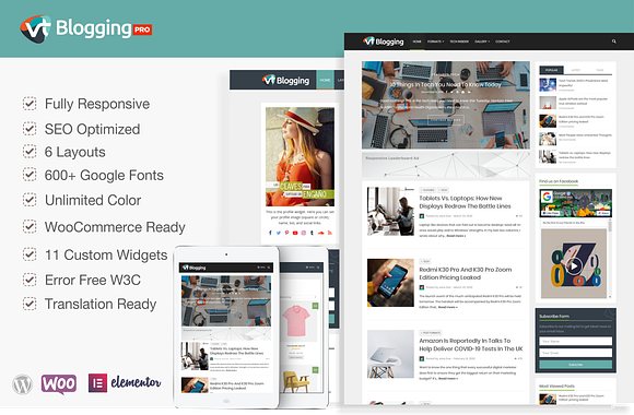 VT Blogging Pro WordPress Theme in WordPress Blog Themes - product preview 2