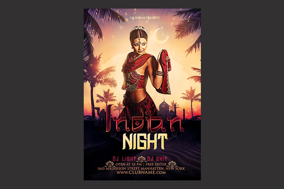 Indian Night Flyer in Flyer Templates - product preview 8