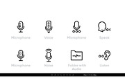 Retro Microphone for Studio icons