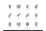Microphone icons. Stereo