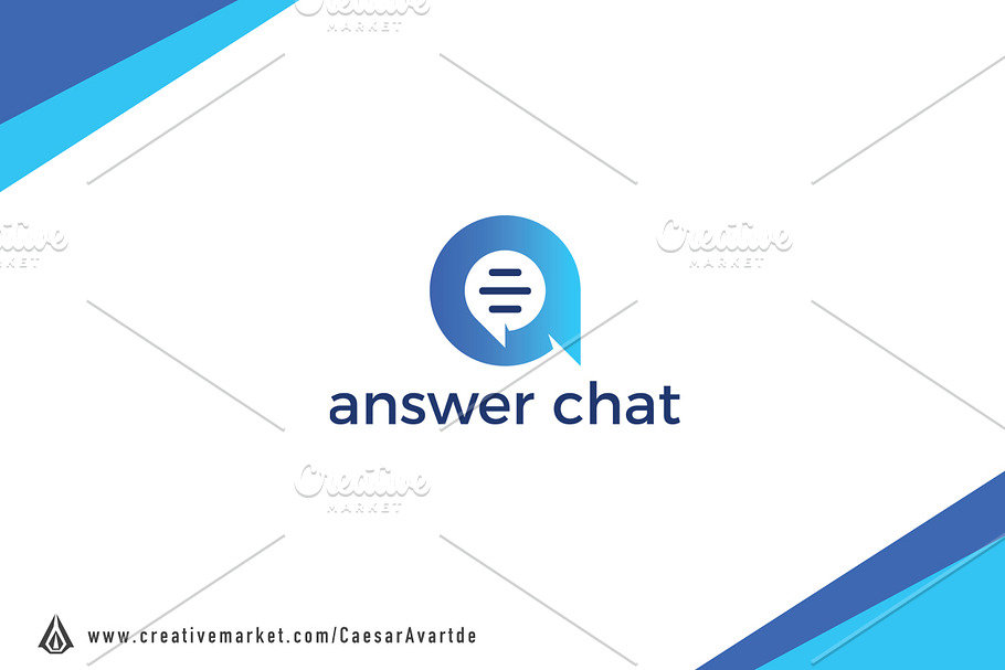 Answer Chat Logo Template in Logo Templates - product preview 8