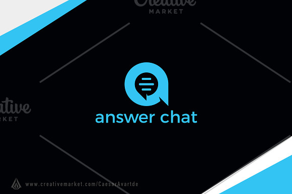 Answer Chat Logo Template in Logo Templates - product preview 1