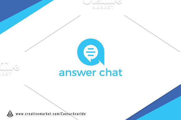 Answer Chat Logo Template in Logo Templates - product preview 2