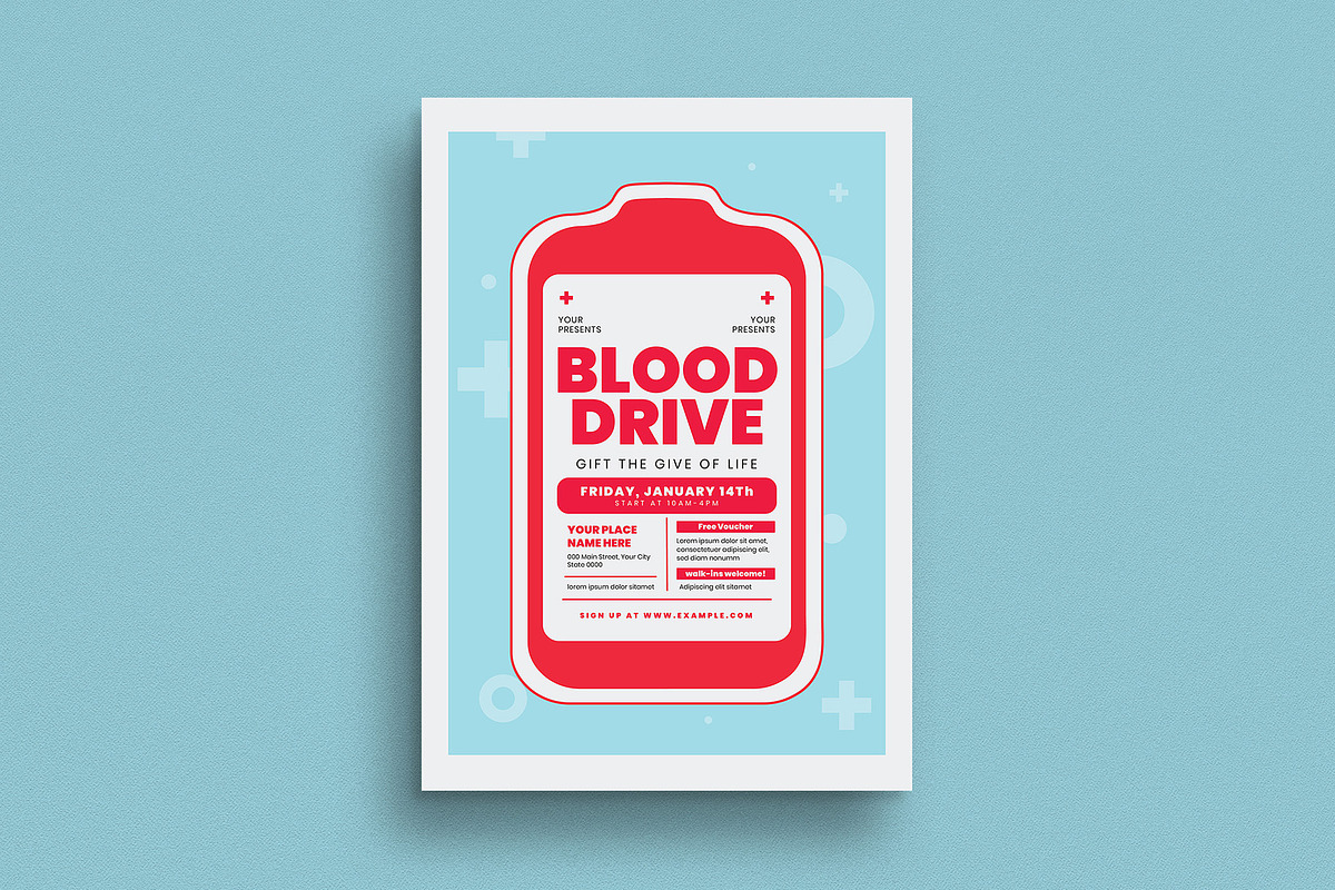 Blood Drive Event Flyer in Flyer Templates - product preview 8