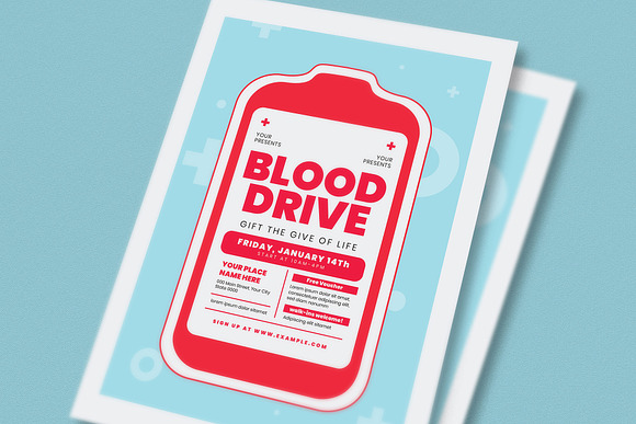 Blood Drive Event Flyer in Flyer Templates - product preview 1