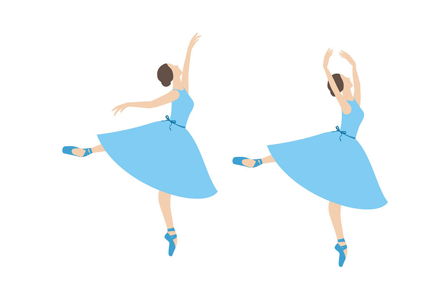 Ballerina dancing vector, isolated in Illustrations - product preview 8